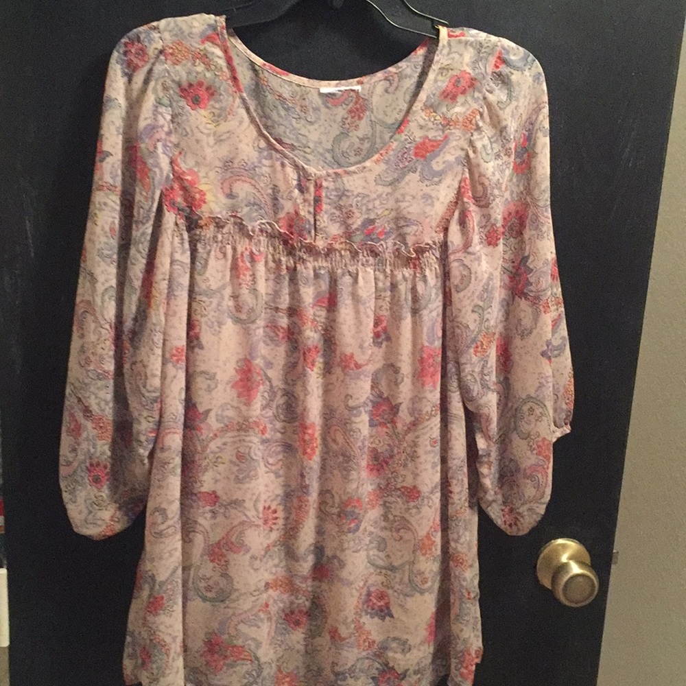Floral peasant top